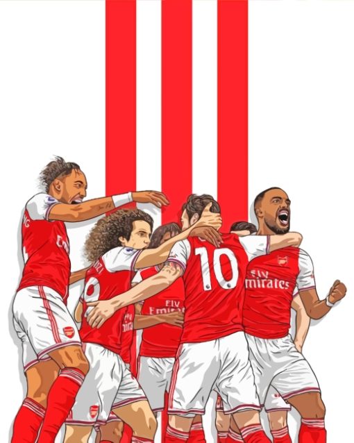 Arsenal Players Art paint by numbers