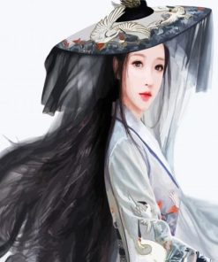 Beautiful Asian Woman paint by numbers