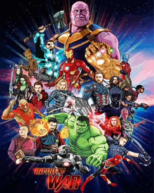 Avengers Infinity War paint by numbers