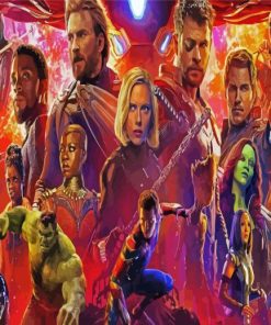 Avengers Infinity War Characters paint by numbers