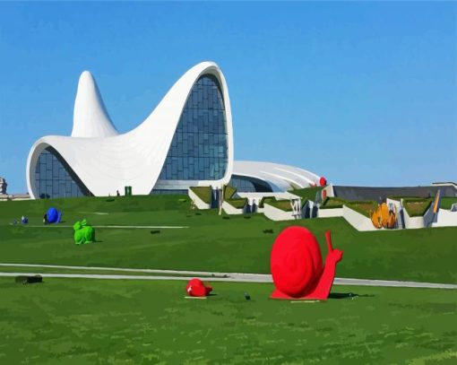 The Heydar Aliyev Center paint by numbers