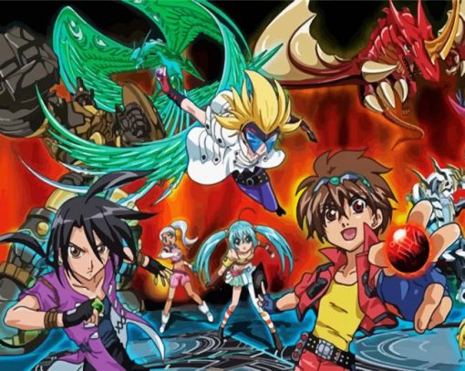 Characters Of Bakugan Battle Brawlers paint by numbers