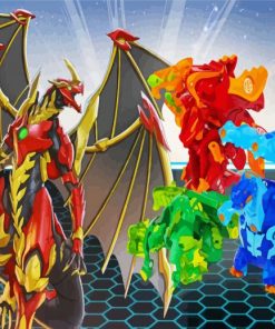 Bakugan Battle Brawlers Characters paint by numbers