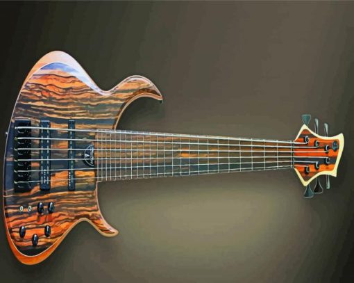 Aesthetic Bass Guitar paint by numbers