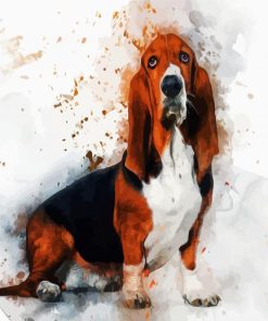 Basset Hound Dog Art paint by numbers