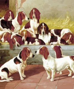 Basset Hound Puppies Dogs paint by numbers