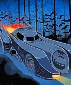 Batman Batmobile Car paint by numbers