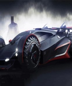 Batmobile Car paint by numbers