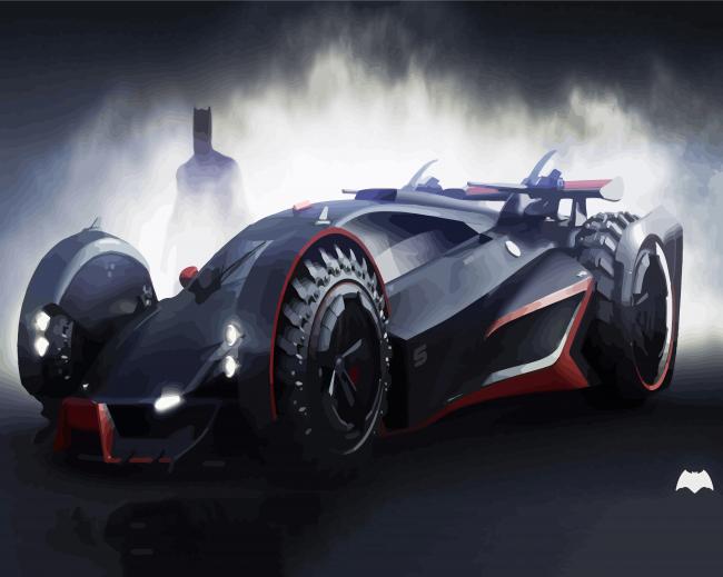 Batmobile Car paint by numbers