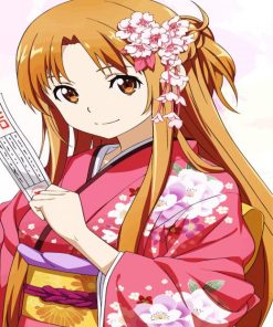 Beautiful Asuna Anime paint by numbers