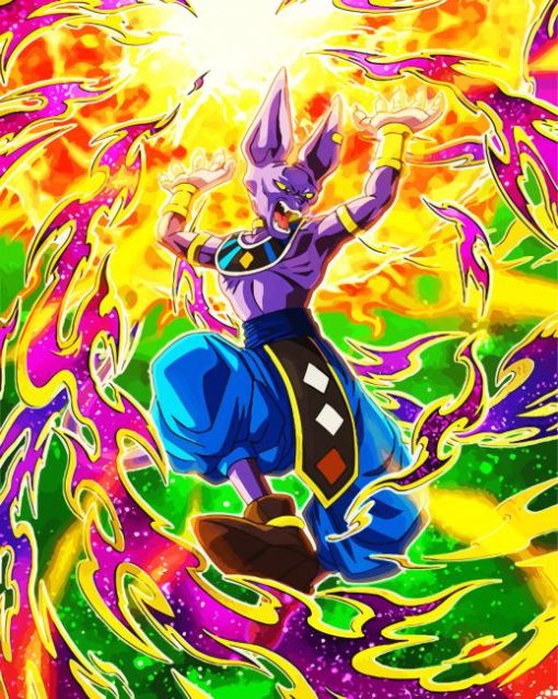 Beerus Colorful Art paint by numbers