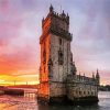 Belem Tower Lisbon Portugal paint by numbers