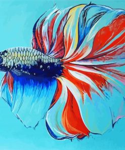 Betta Siamese Fish paint by numbers