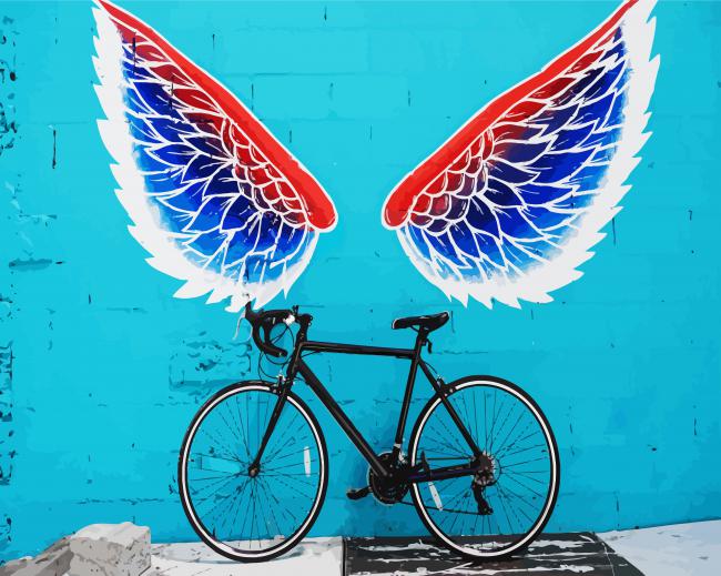 Bicycle Wings paint by numbers