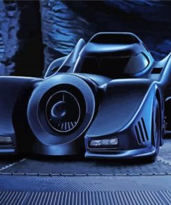 Black Batmobile Car paint by numbers