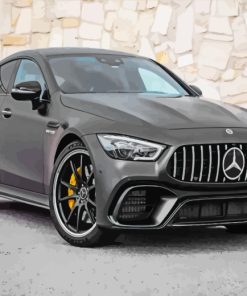 Black Mercedes Benz Amg paint by numbers