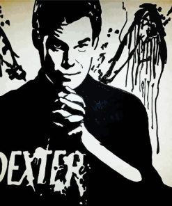 Black And White Dexter paint by numbers
