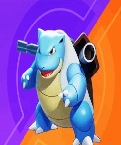 Blastoise Video Game paint by numbers