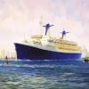 Blue Cruise Ship paint by numbers