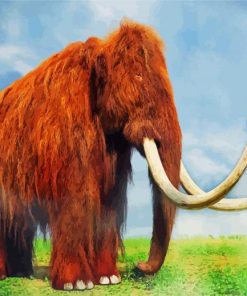 Brown Mammoth Animal paint by numbers
