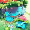 Bulbasaur Family paint by numbers