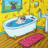 Bulldog Animal In Tub paint by numbers
