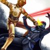 C3PO And Darth Vader paint by numbers