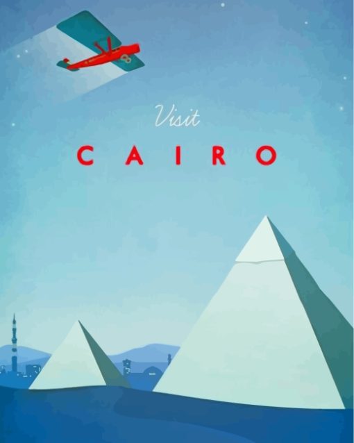 Cairo Pyramids Poster paint by numbers