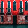 Red Canal Buildings paint by numbers