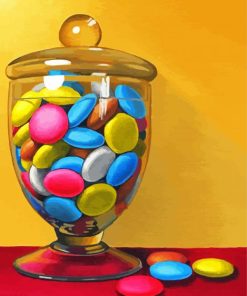 Colorful Candies Glass Box paint by numbers