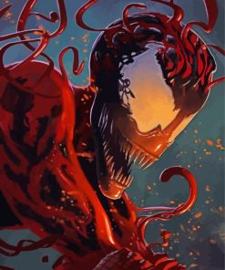 Carnage Character Illustration paint by numbers