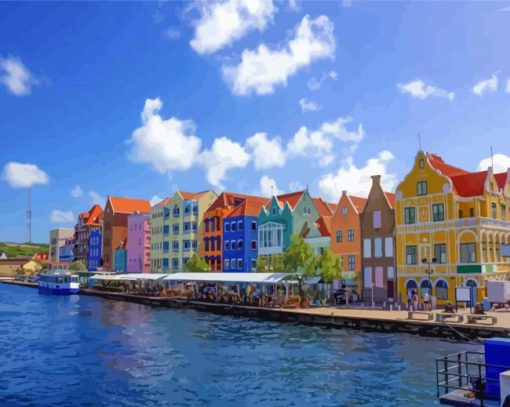 Caribbean Curacao Island paint by numbers