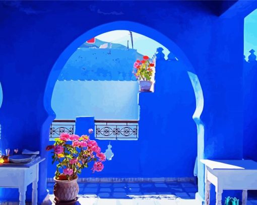 Chafchaouen Morocco paint by numbers