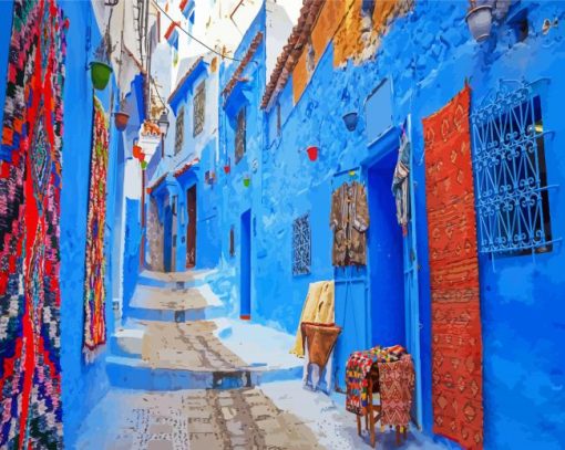 Chafchaouen City paint by numbers