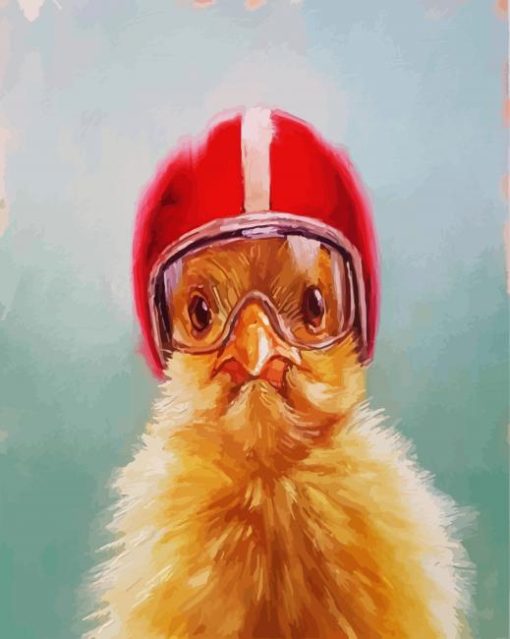 Chick With Helmet paint by numbers