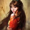 Chinese Girl Art paint by numbers