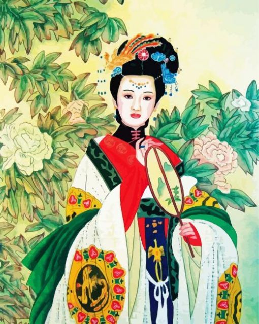 Gorgeous Chinese Girl paint by numbers