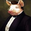 Classy Mister Pig paint by numbers