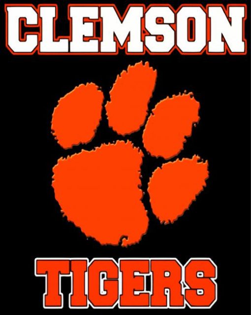 Clemson Tigers Logo Poster paint by numbers