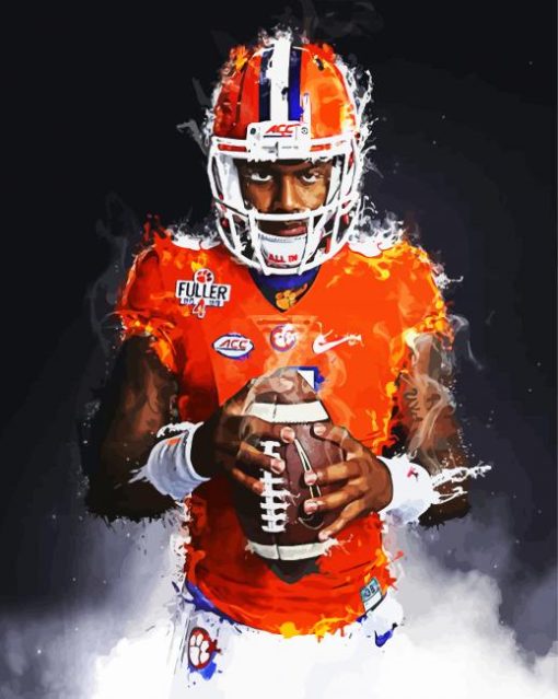 Player Of Clemson Tigers Football paint by numbers
