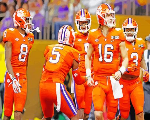 Clemson Tigers Football paint by numbers