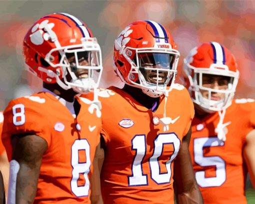 Clemson Tigers Players paint by numbers