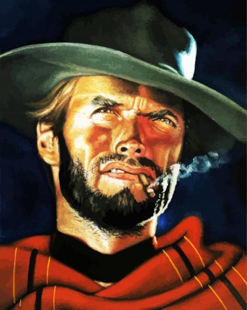 Clint Eastwood Art paint by numbers