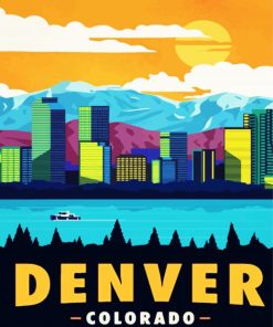 Colorado Denver Poster paint by numbers