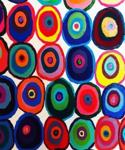 Colored Circles Art paint by numbers