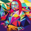 Colorful Abstract Mona Lisa paint by numbers
