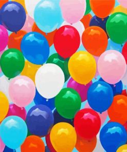 Colorful Balloons paint by numbers