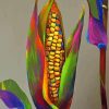 Colorful Corn Art paint by numbers