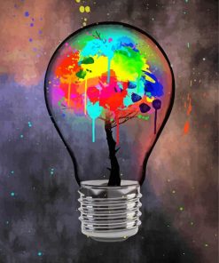 Colorful Light Bulb paint by numbers