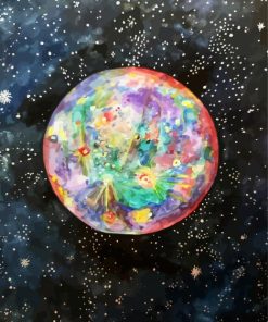Colorful Mercury Planet paint by numbers
